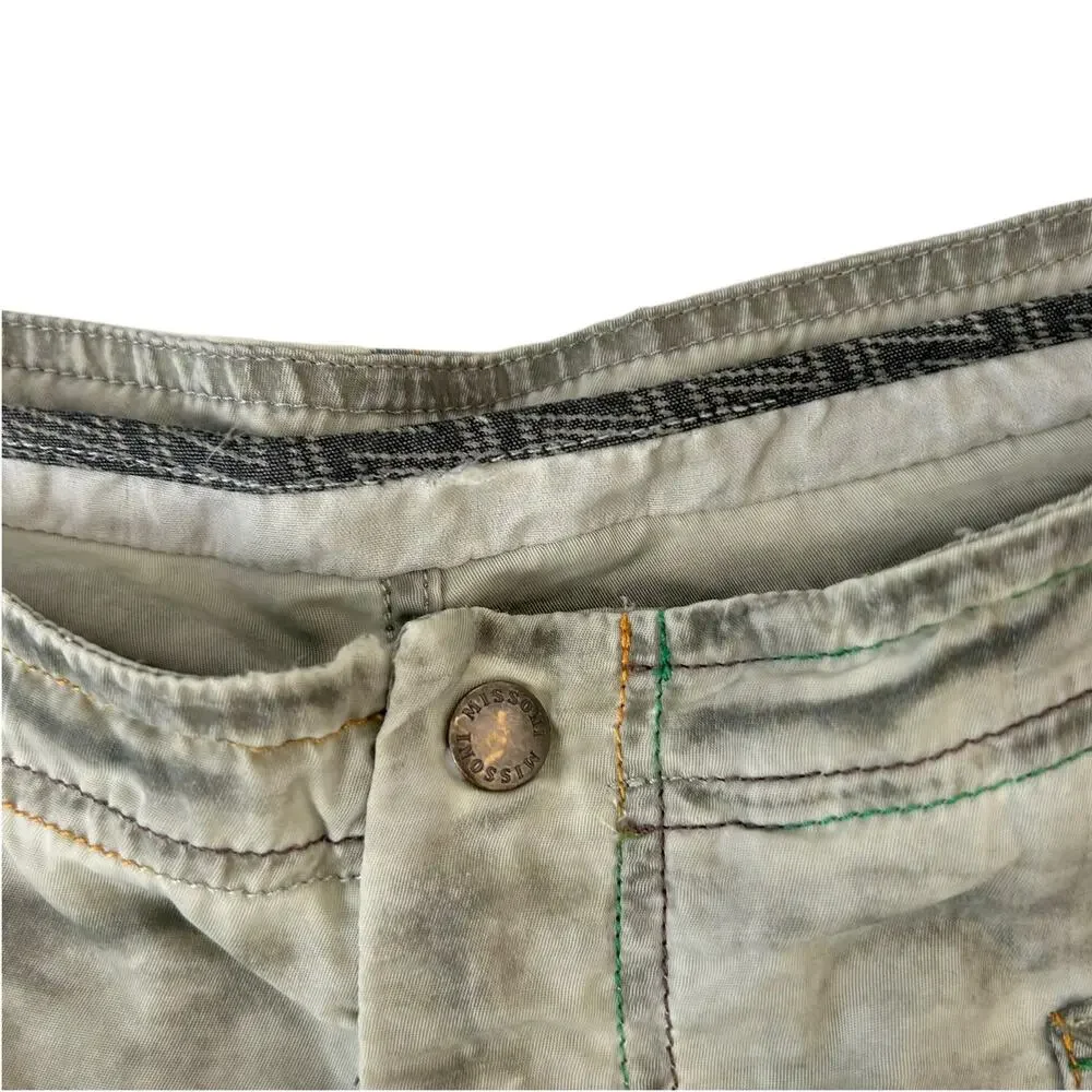 Missoni Green Burn Out Utility Shorts Sz 42